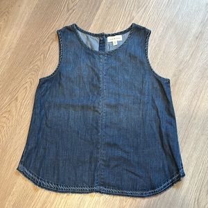 Cloth & Stone Denim Chambray Sleeveless Summer Top Women’s XS Extra Small